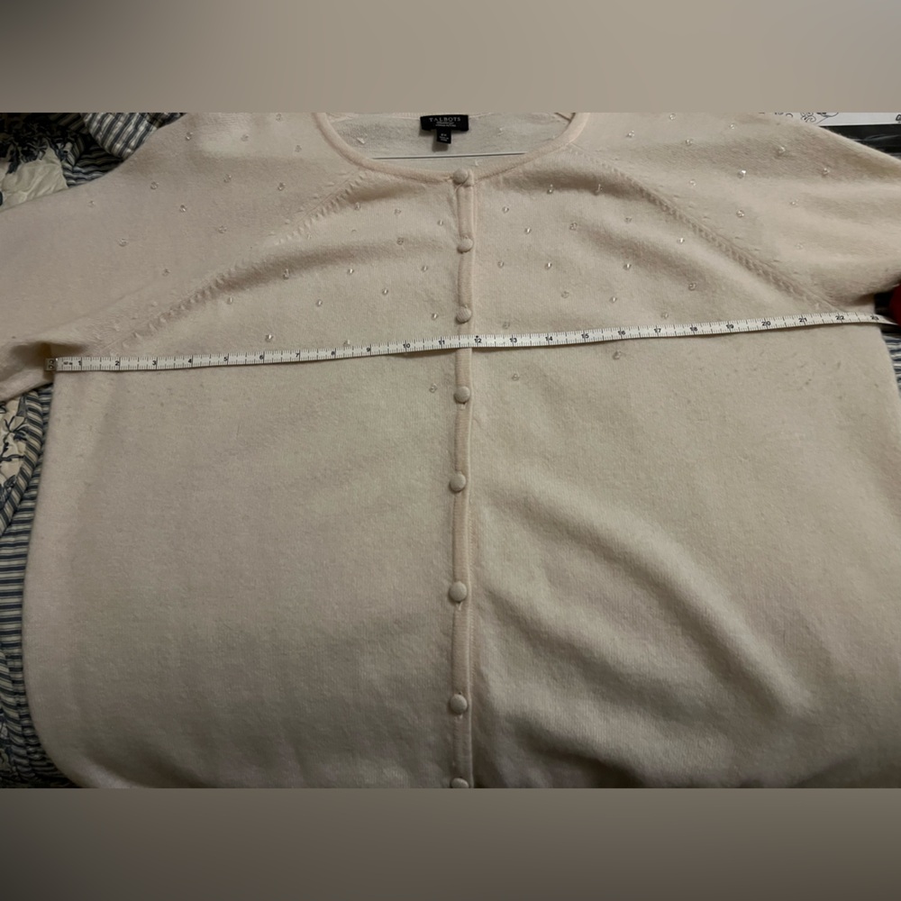 Talbots Ivory Button-Up Cardigan - Picture 11 of 11